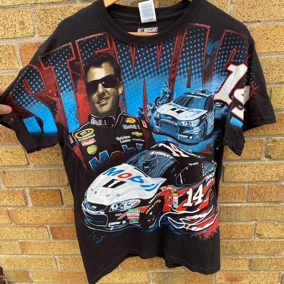 Vintage Tony Stewart AOP NASCAR T Shirt Medium - Picture 5 of 13